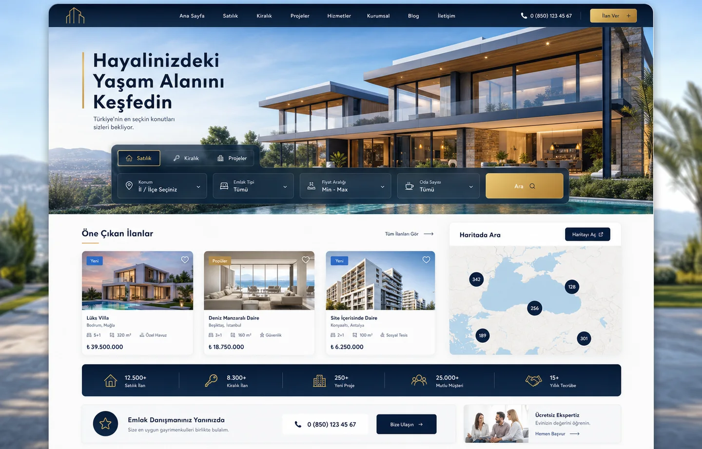 Emlak Demo için hazırlanmış örnek yapı