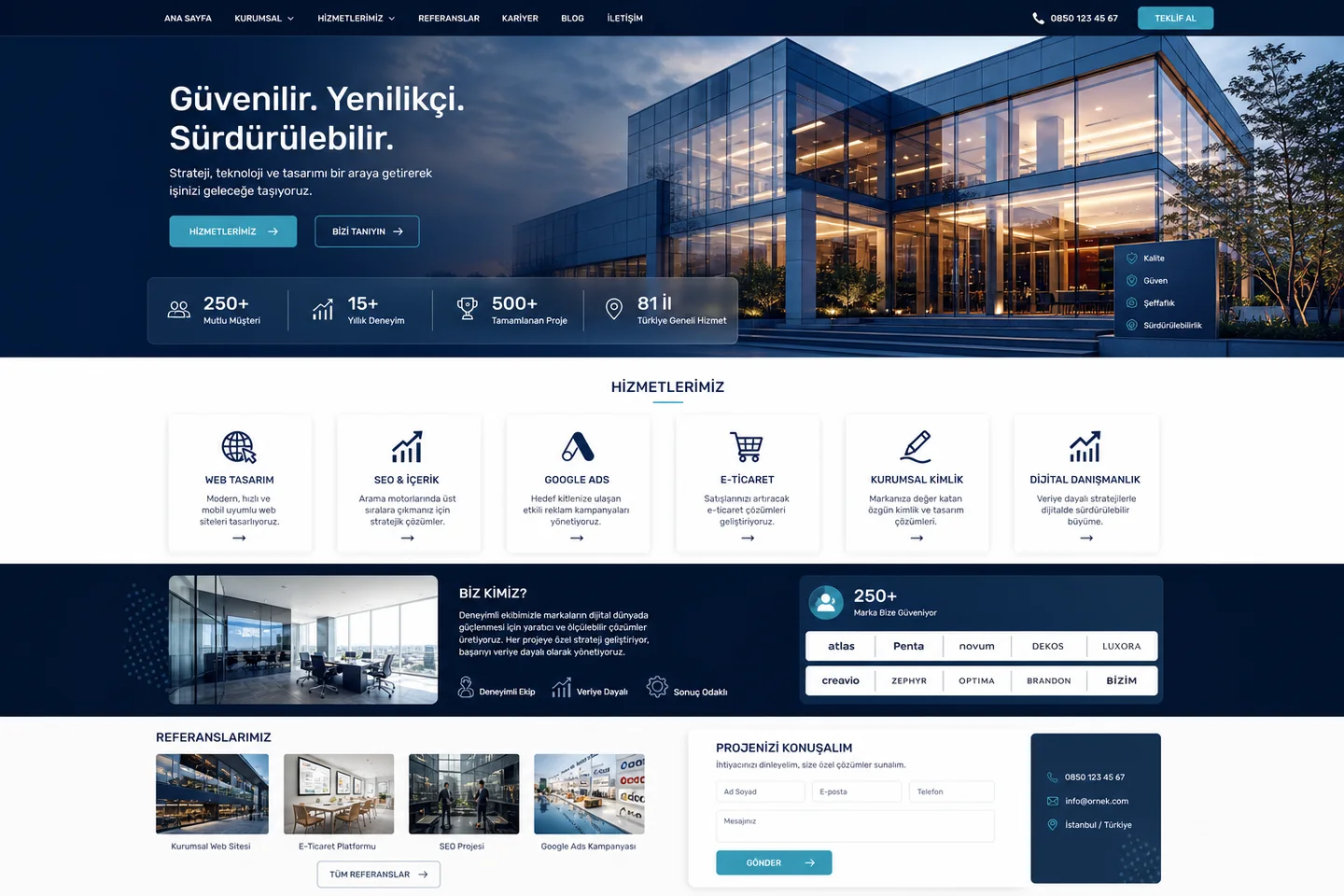 Web Tasarım tarafında sadece estetik değil, ticari netlik kuruyoruz